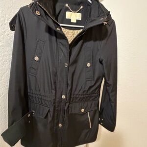 MICHAEL Michael Kors Black Hooded Utility Jacket